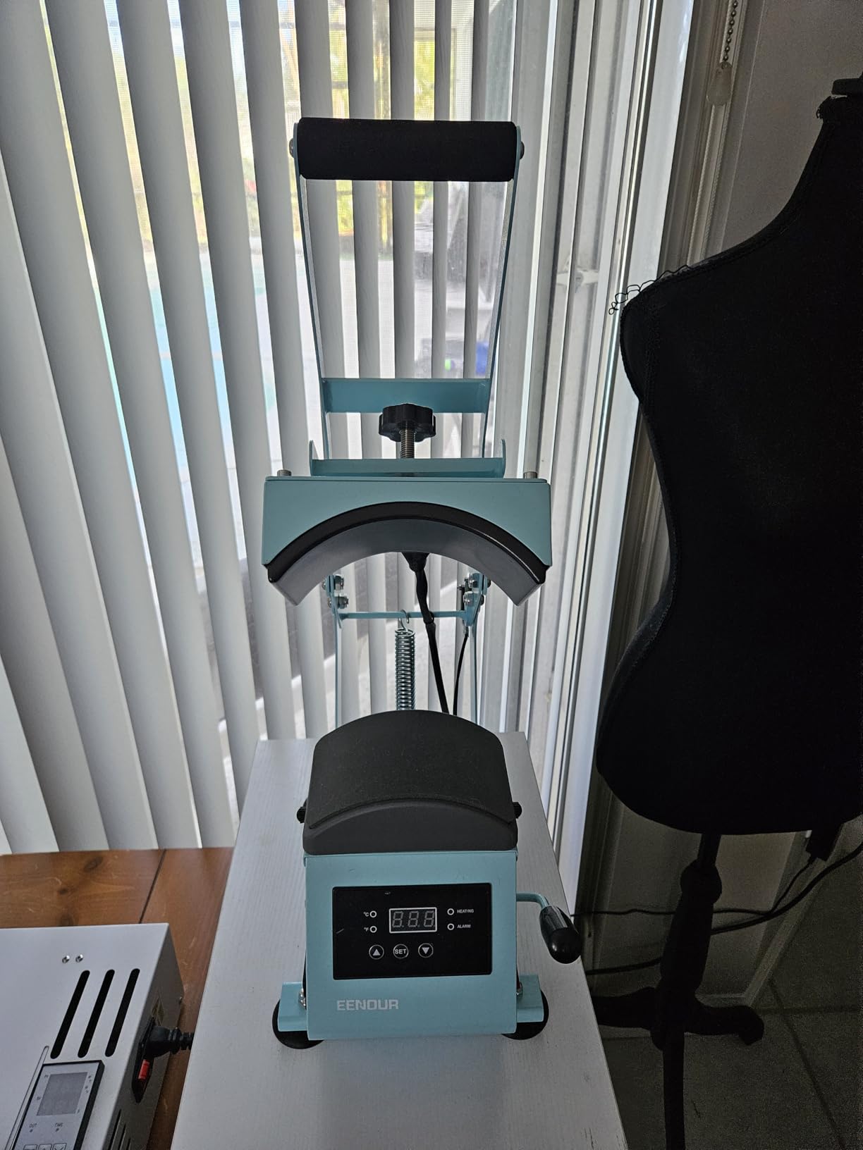 Hat Press Heat Machine for Caps with Presice Temp&Timer Control, Timer Auto Starter, Hat Heat Press with 2 Platens for Trucker Hat & HTV Iron on Vinyl, Sublimation Hat Press, Heat Transfer (Blue) customer photo 1