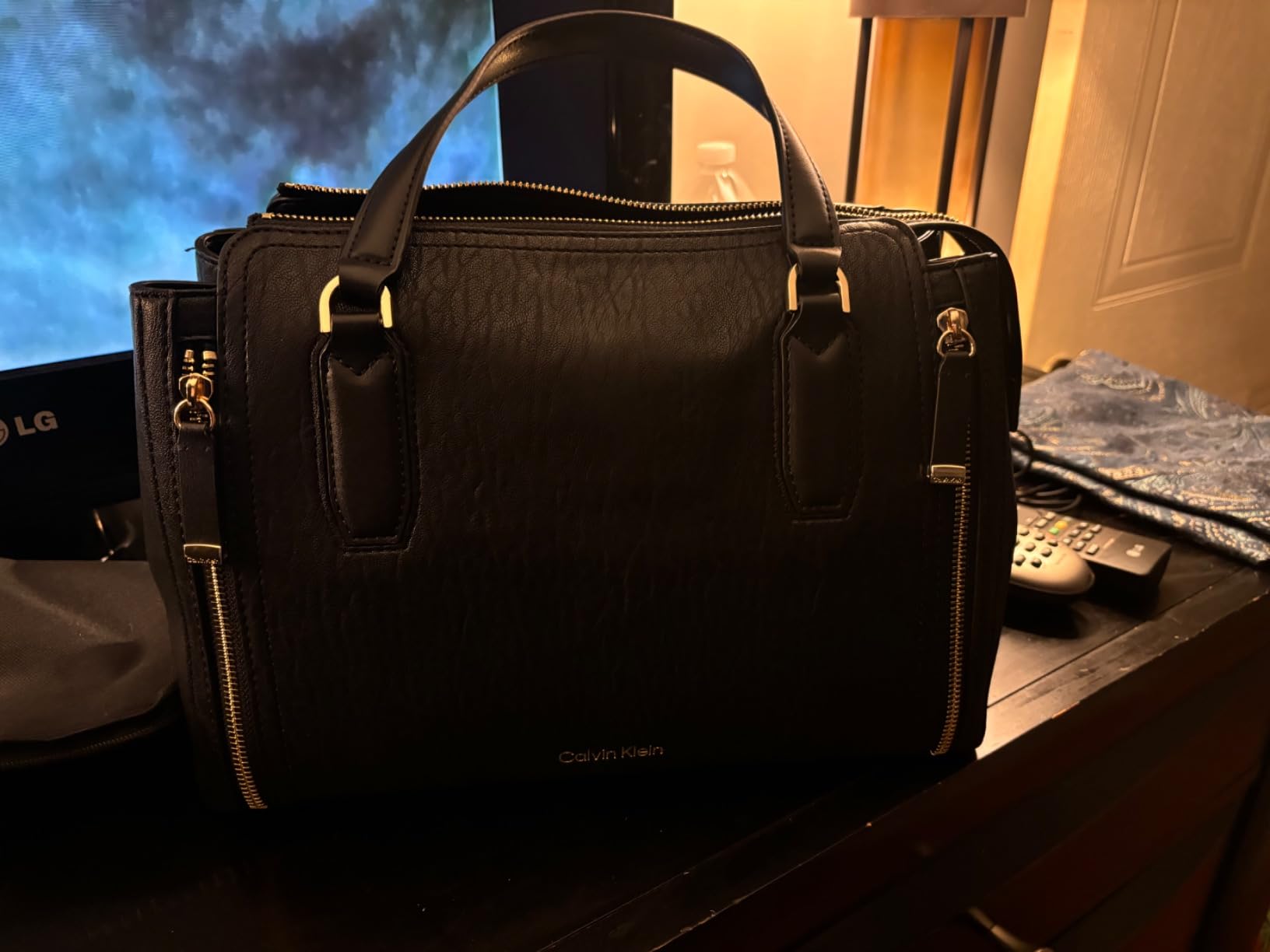 Calvin Klein Bubble Lamb Satchel customer photo 2