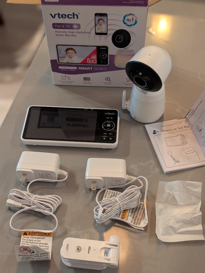 VTech Smart WiFi Baby Monitor – See Your Baby at Home or from Anywhere, 2K Camera, 5.5