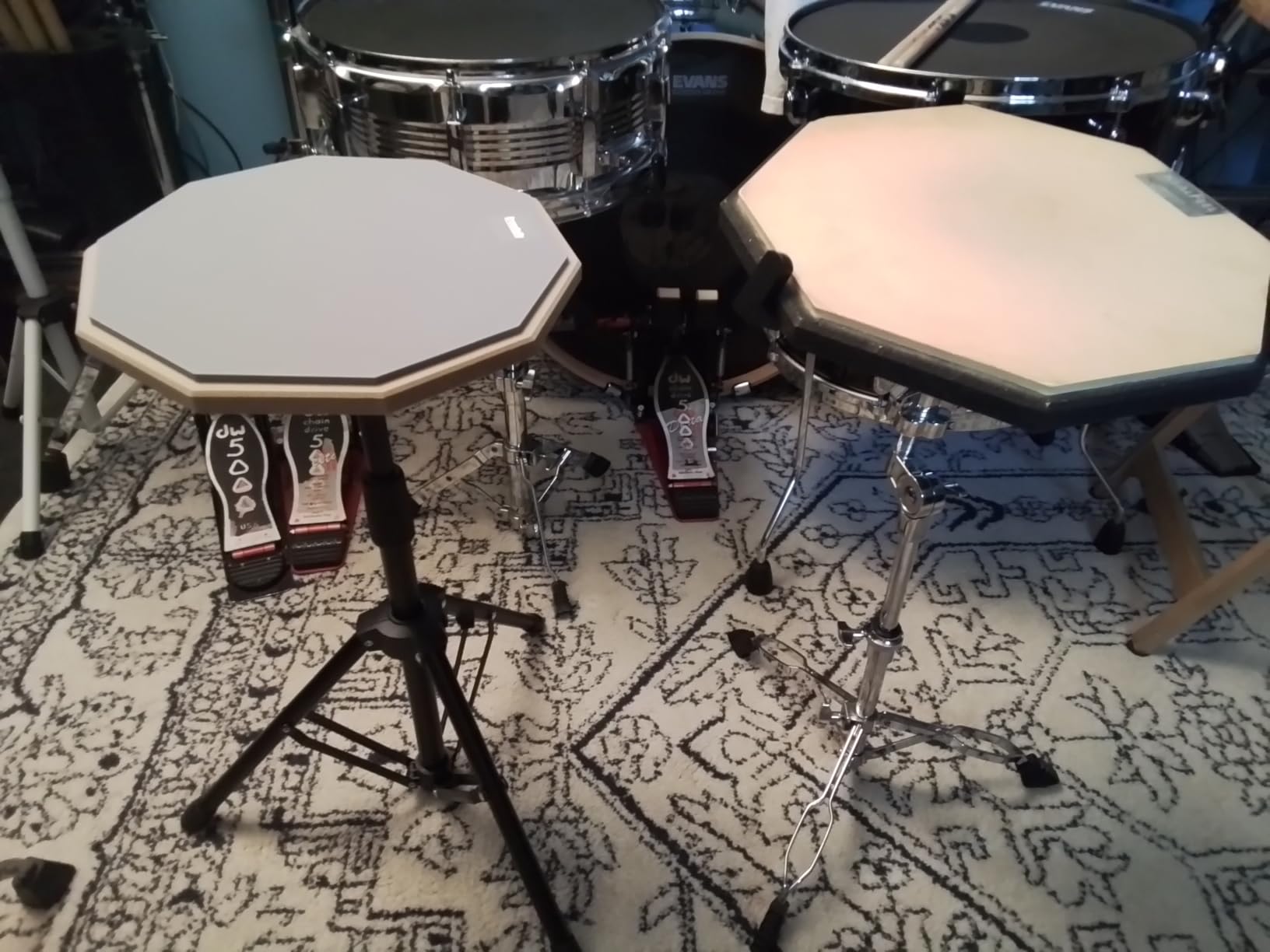 Drum Practice Pad Snare Drum Stand Set 12 In customer photo 2