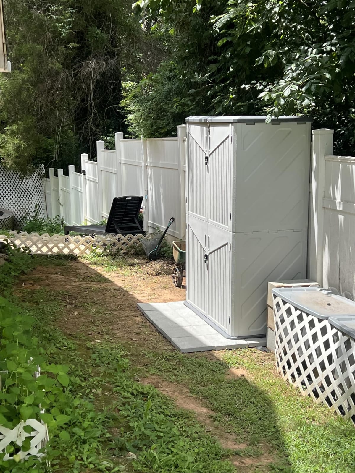 Aoxun Outdoor Storage Shed, 35 Cu.Ft Vertical Storage Sheds, White customer photo 2