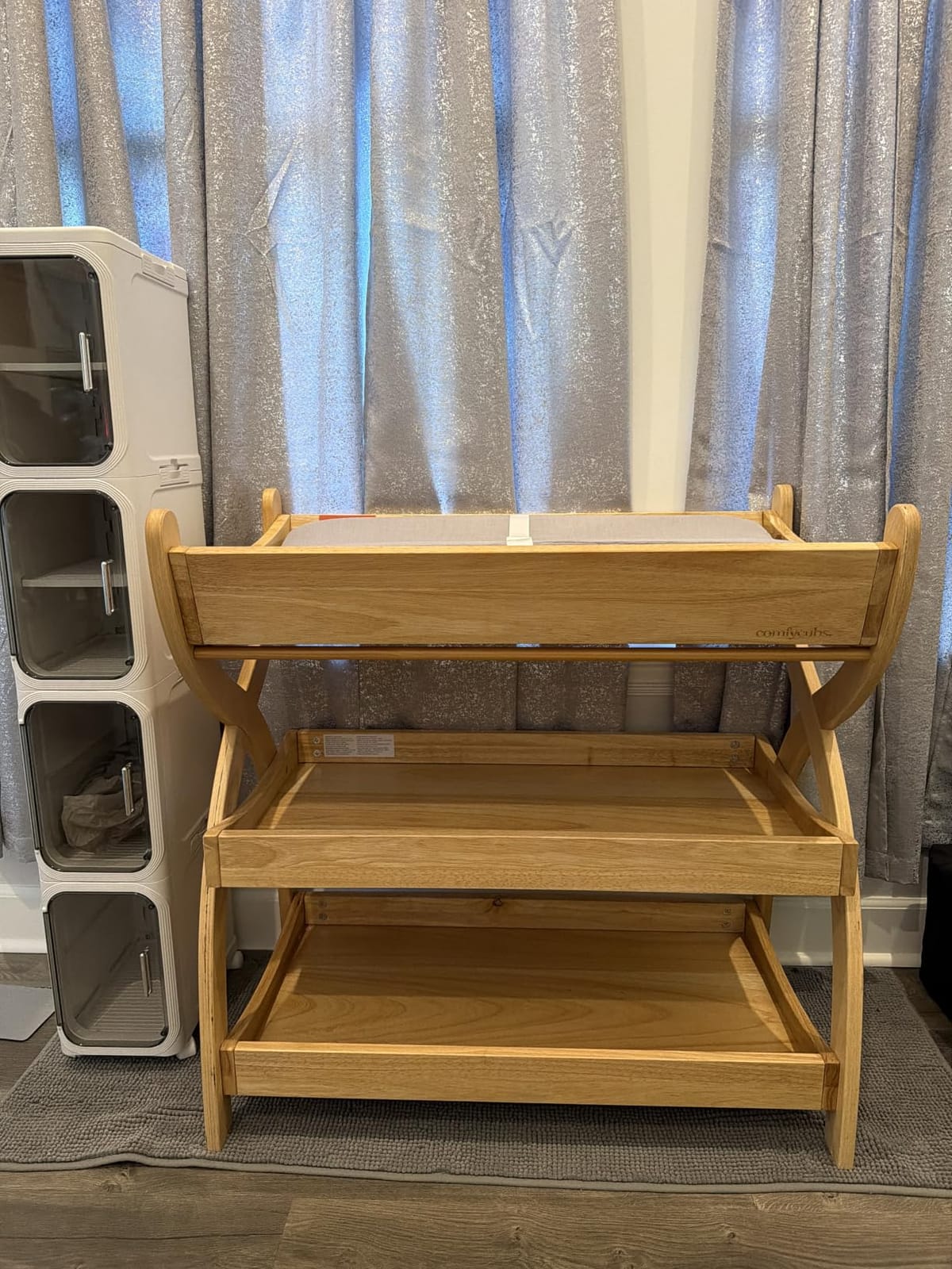 Comfy Cubs Baby Changing Table - Baby Change Table, Natural Wood customer photo 2
