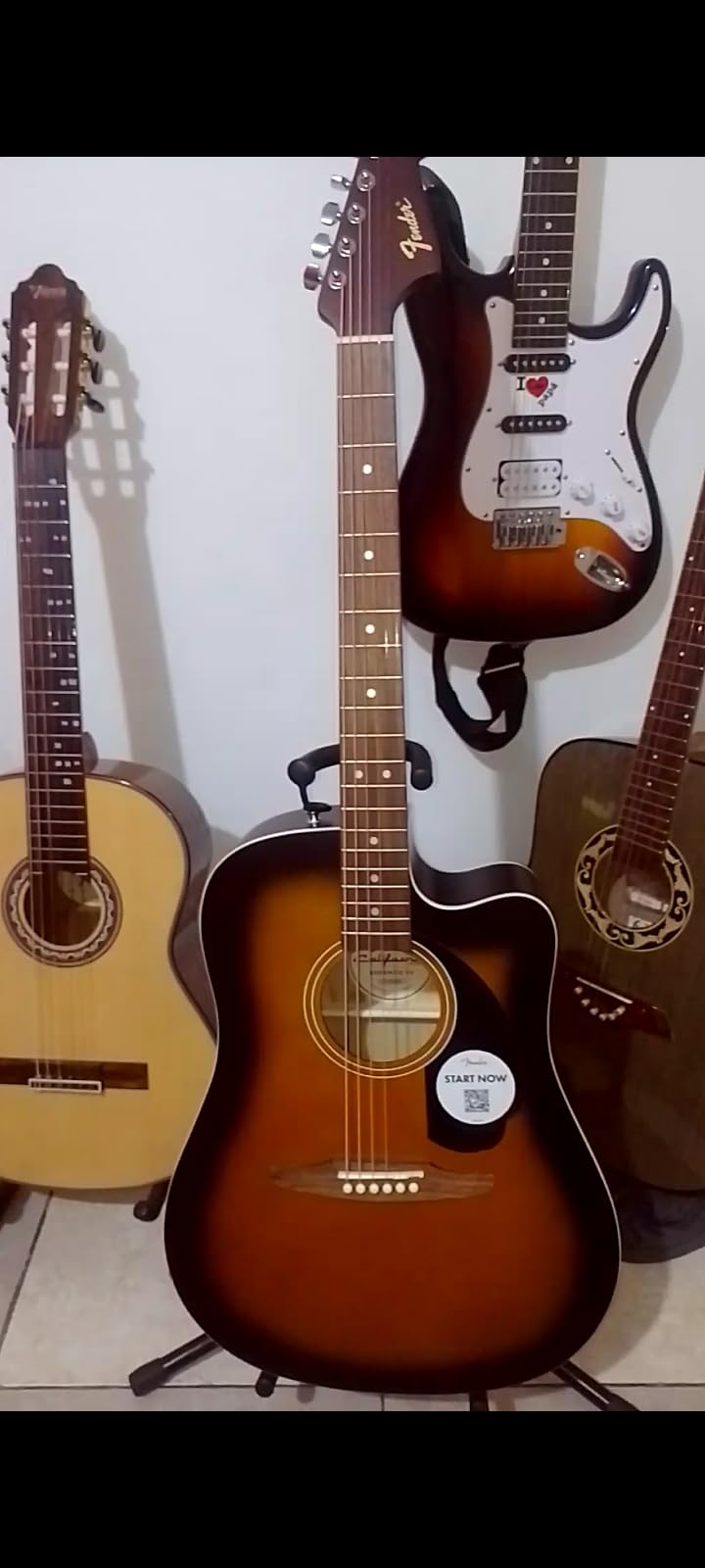 Fender California Debut Redondo CE Series Beginner Acoustic Guitar, Black customer photo 1