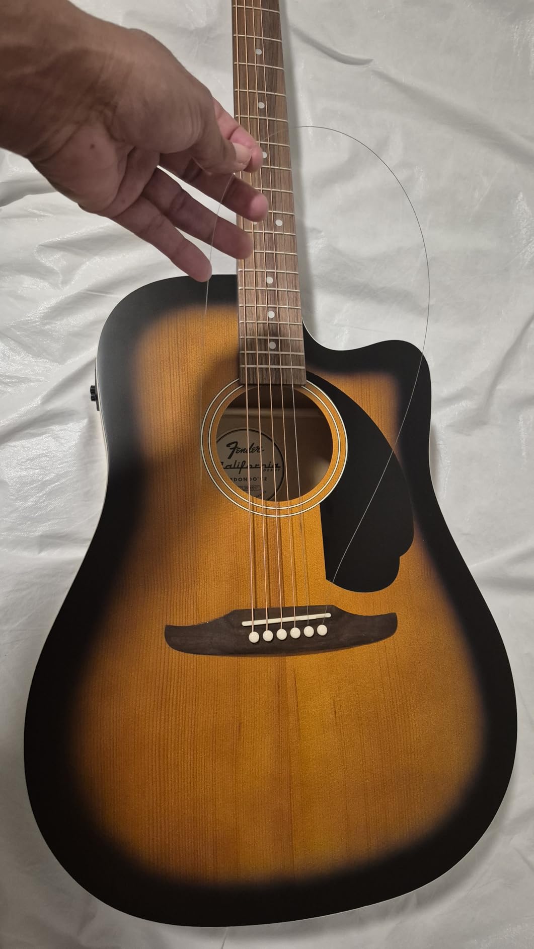 Fender California Debut Redondo CE Series Beginner Acoustic Guitar, Black customer photo 2