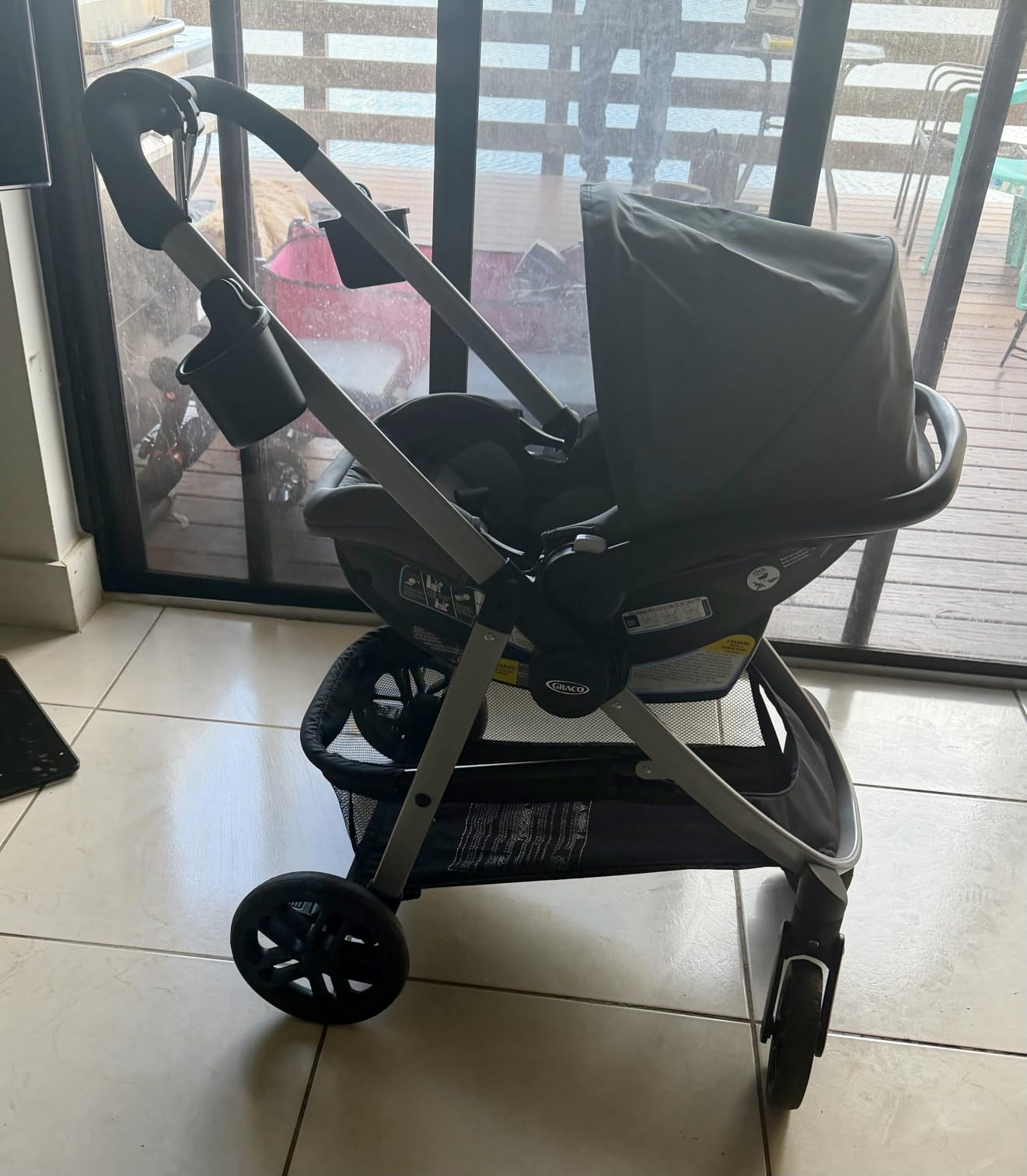 Graco Modes Pramette Travel System, Car Seat and Stroller Combo, Includes SnugRide LX Infant Car Seat and Baby Stroller with True Pram Mode, Reversible Seat, One Hand Fold, Extra Storage, Lilac Mod customer photo 1