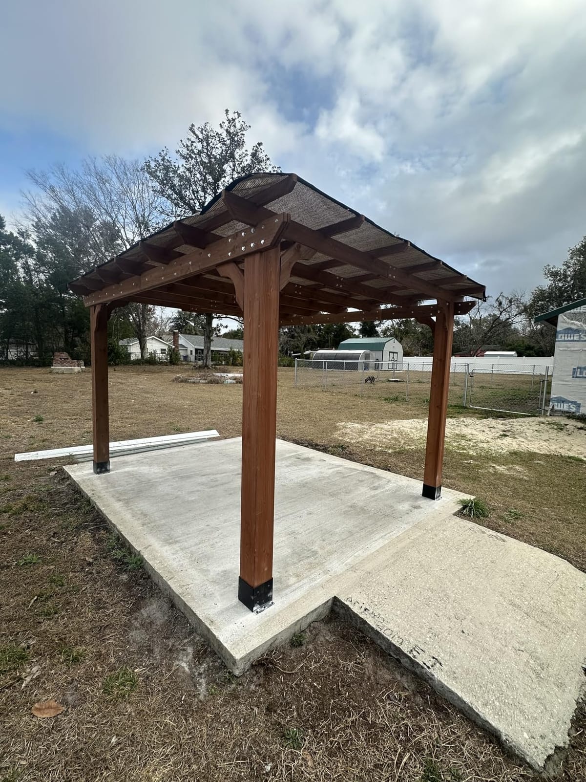 VEIKOU 12x16FT Wood Pergola, Patio Pergola with Solid Cedar Structure, Outdoor Backyard Gazebo with Unparalleled Flat Slatted Roof Trellis for Deck Grill Party Garden customer photo 1