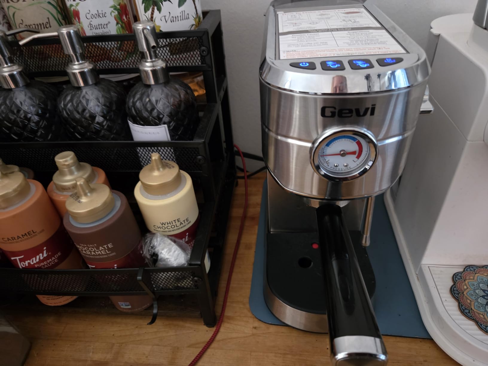 Gevi 20 Bar Compact Espresso Machine for Home,Latte、Cappuccino Coffee Maker customer photo 2