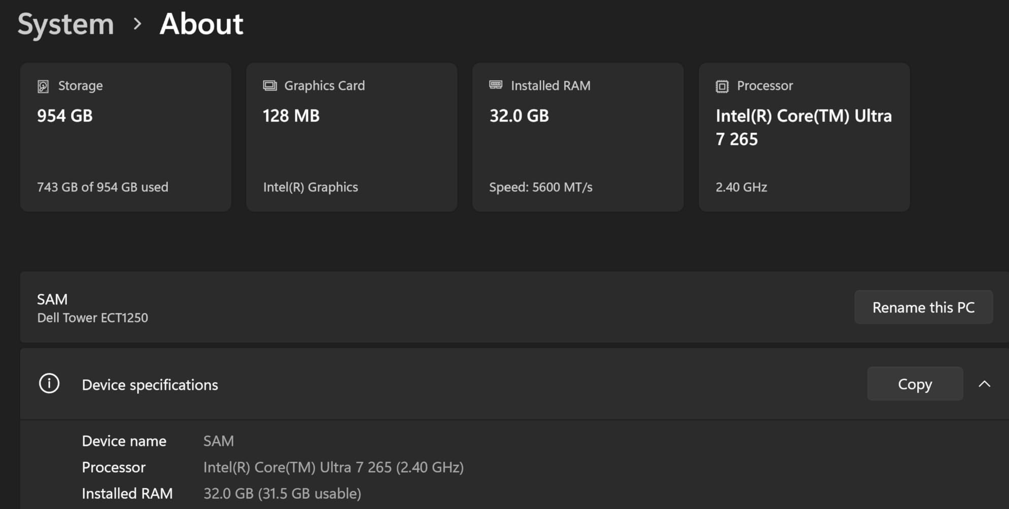 Dell Core Ultra 7 Tower customer photo 1