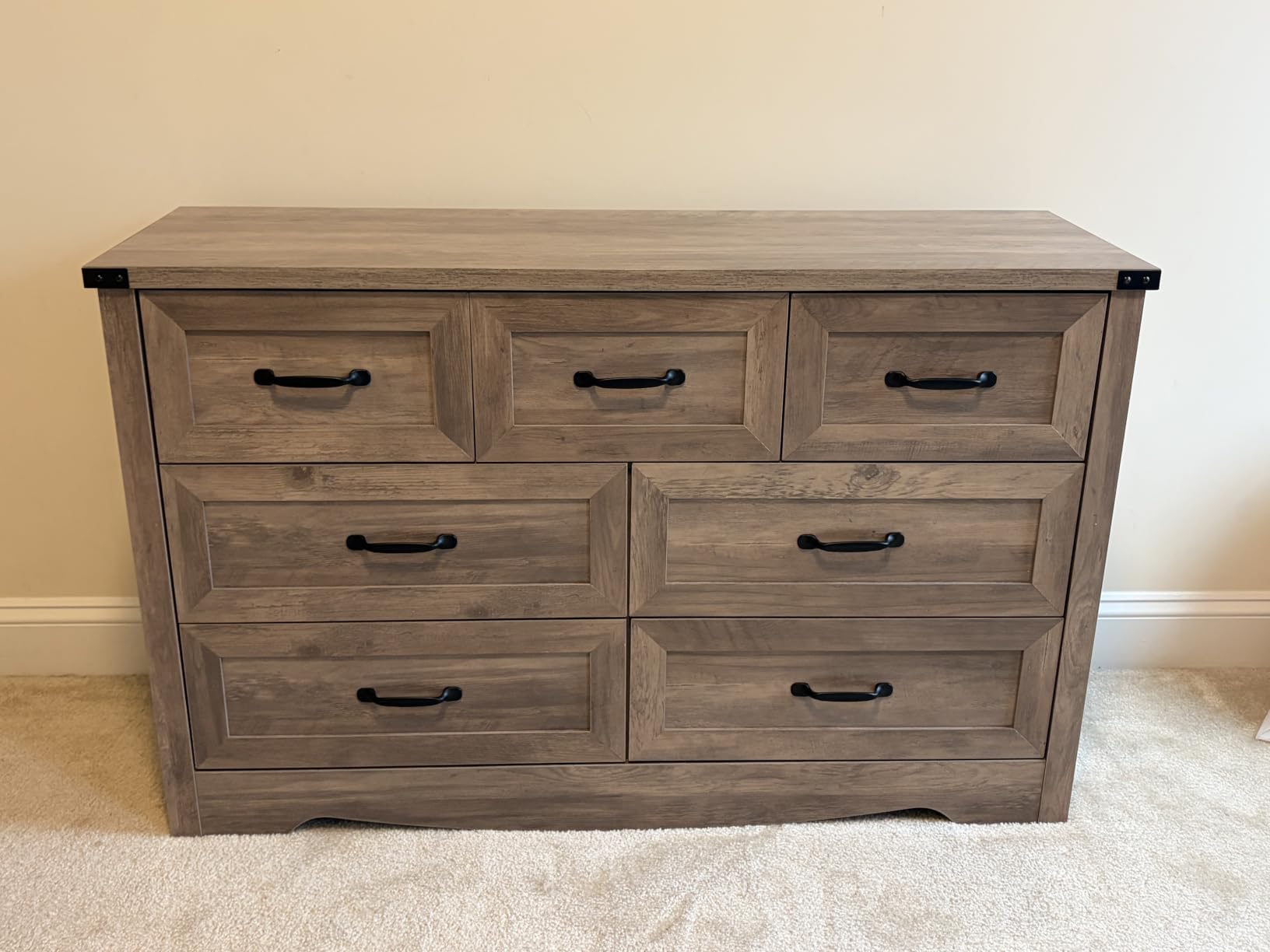BORNOON Tall 6-Drawer Dresser for Bedroom, Modern Wooden Chest of Drawers with Metal Handles, Anti-Tipping Design, Sturdy and Stable Storage Organizer for Living Room, Entryway, Home Office customer photo 1