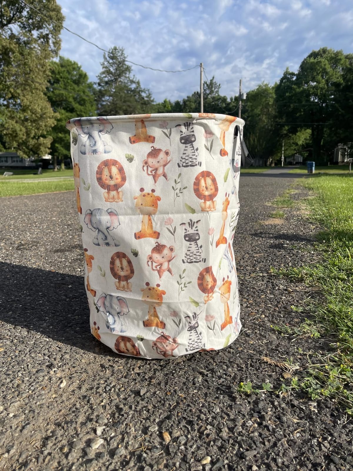 Baby Laundry Hamper kids laundry Basket Waterproof Storage Bin for Bedroom Clothes Organizer Basket Woodland Animals Room Décor(Cute Animals) customer photo 1