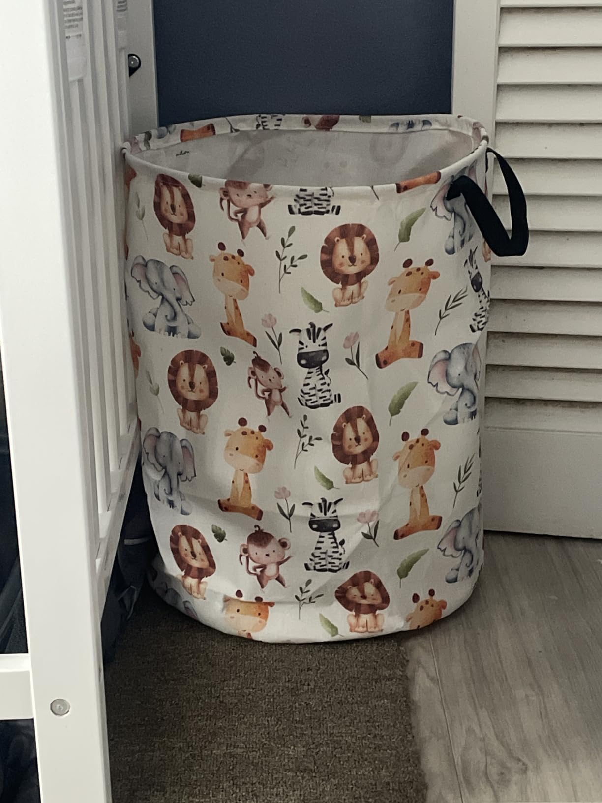 Baby Laundry Hamper kids laundry Basket Waterproof Storage Bin for Bedroom Clothes Organizer Basket Woodland Animals Room Décor(Cute Animals) customer photo 2