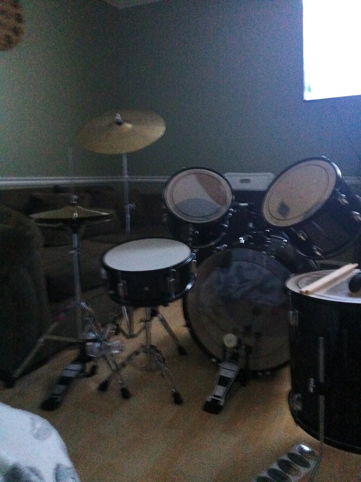 Ktaxon 22 Inch Drum Set Adult, 5-Piece Full Size Poplar Drumset, Champagne customer photo 2