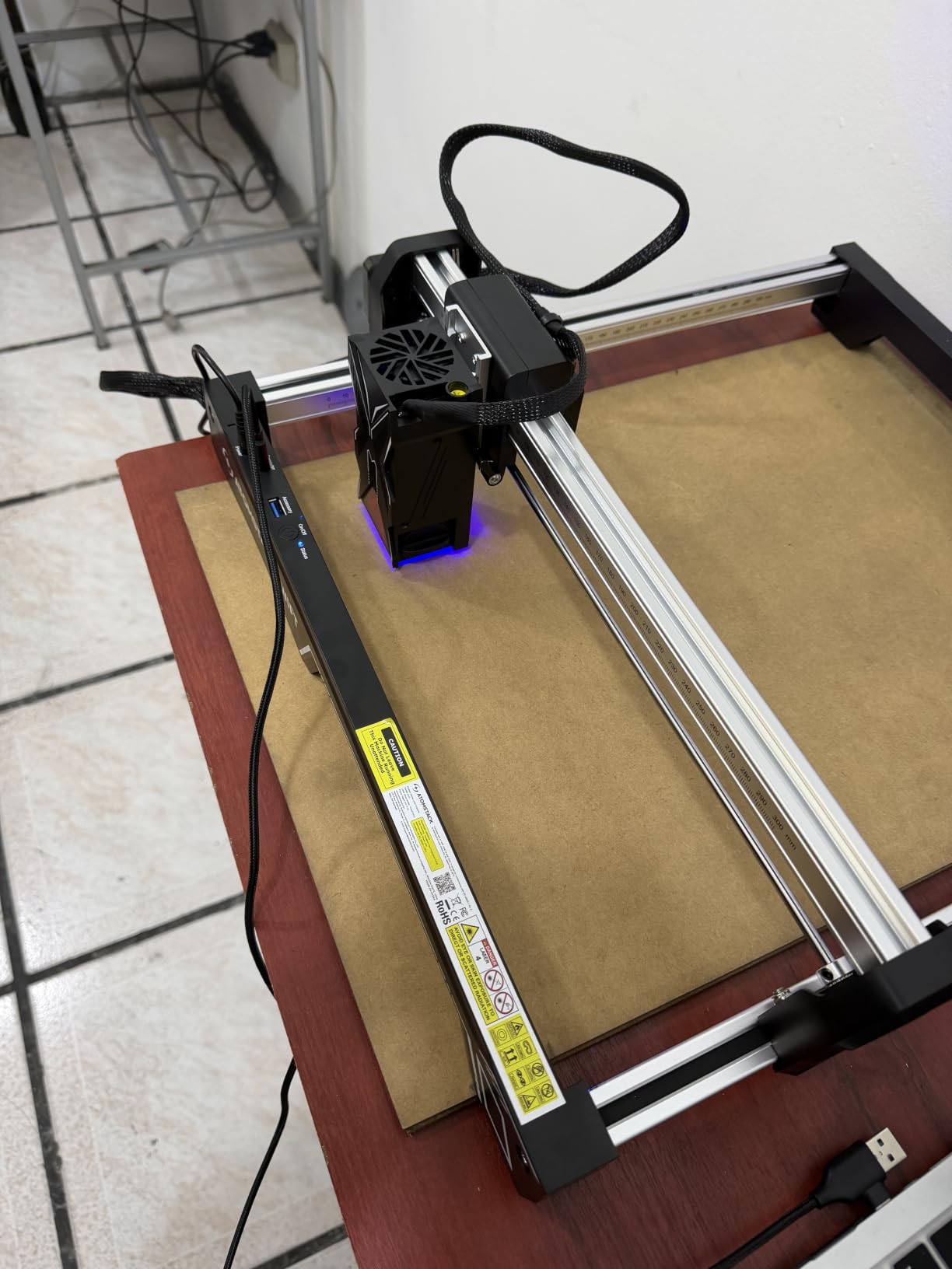 ATOMSTACK Swift 7W Laser Engraver, Swift 7W Laser Cutter, 0.06mm High Accuracy Laser Engraving Machine for Wood and Metal, Dark Acrylic, Glass, Leather Black customer photo 2