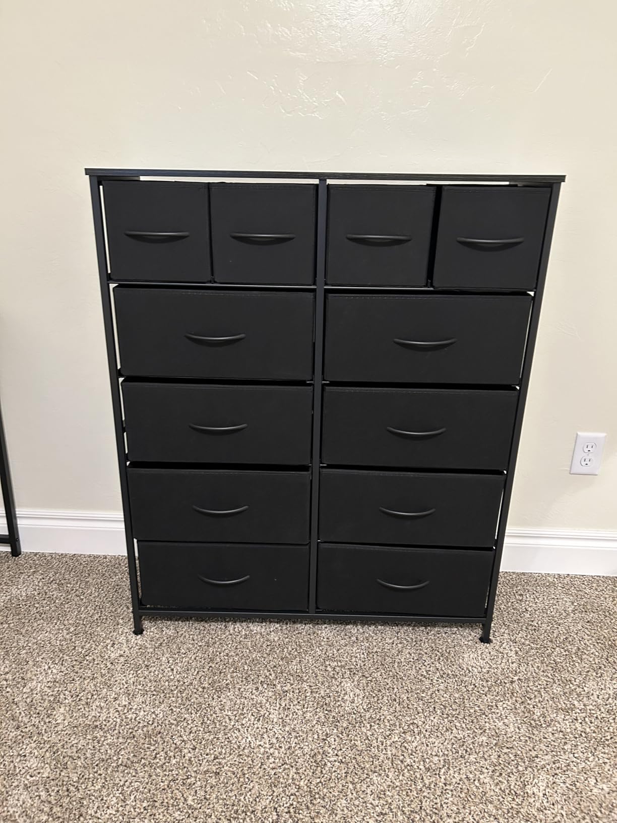 WLIVE 12 Drawer Tall Fabric Dresser Bedroom Storage Chest, Rustic Brown customer photo 1