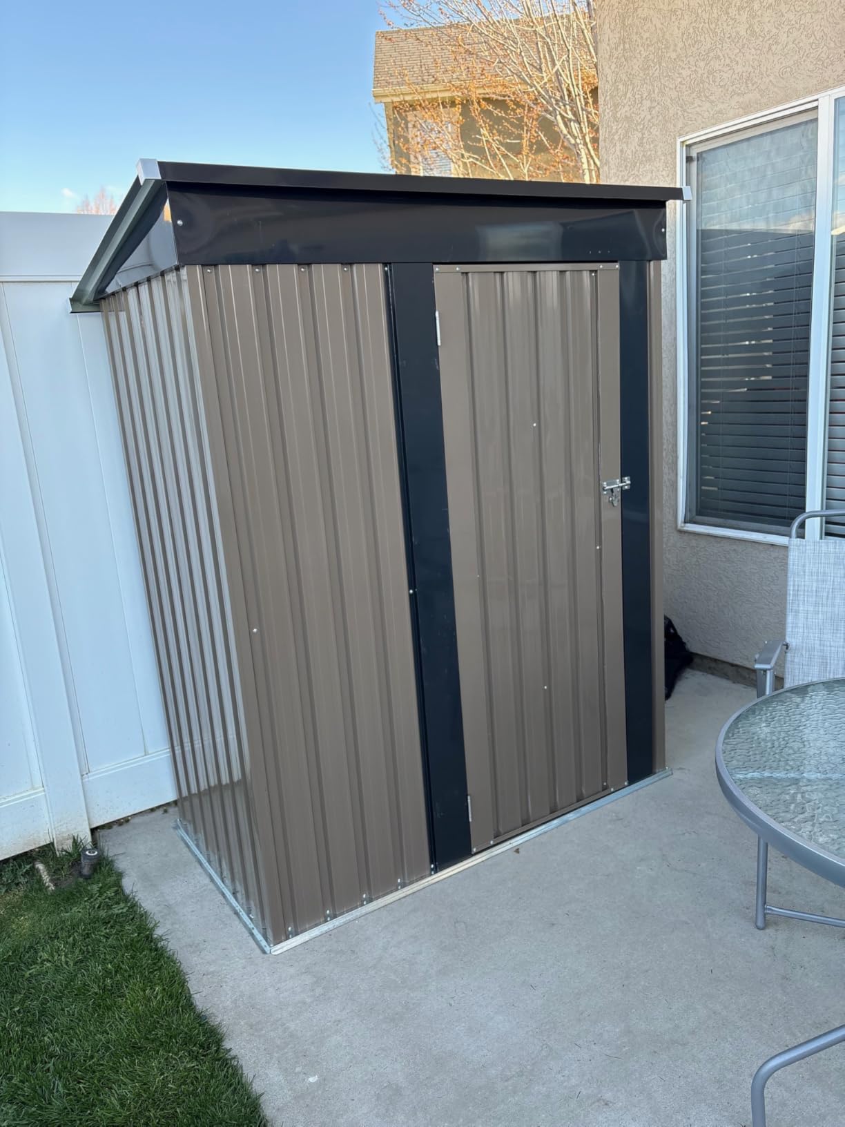 Greesum 10x8FT Outdoor Storage Shed Utility Tool Shed Gray customer photo 2