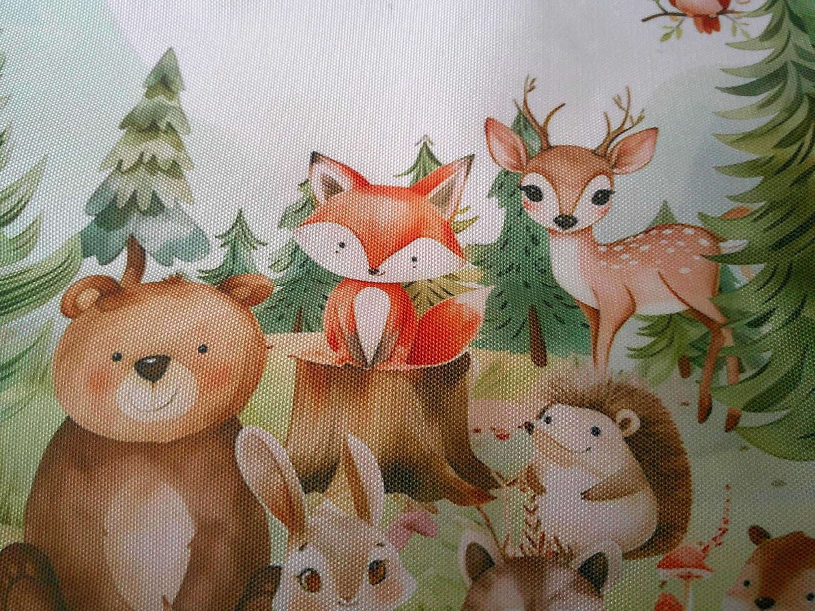Cute Animals Storage Baskets, Woodland Nursery Decor, Woodland Baby Shower Decorations, Large Squarecanvas Laundry Hamper With A Waterproof PECoating, Foldable Kids Toy Clothes Bins for Bedroom customer photo 2
