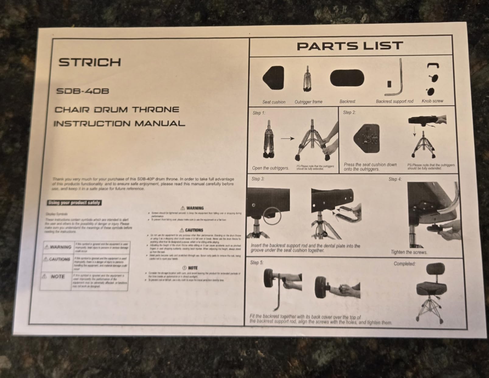 STRICH Drum Throne with Backrest, Hydraulic Saddle Drum Stool customer photo 1