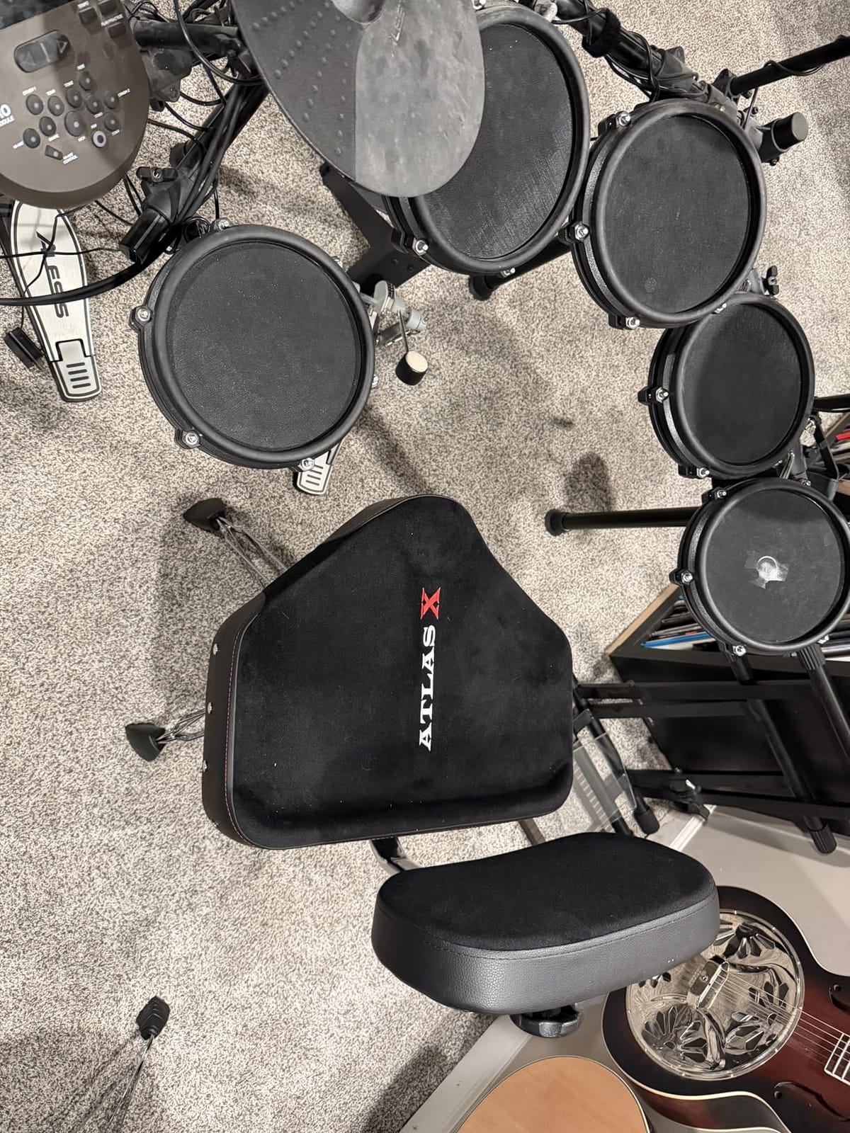 STRICH Drum Throne with Backrest, Hydraulic Saddle Drum Stool customer photo 2
