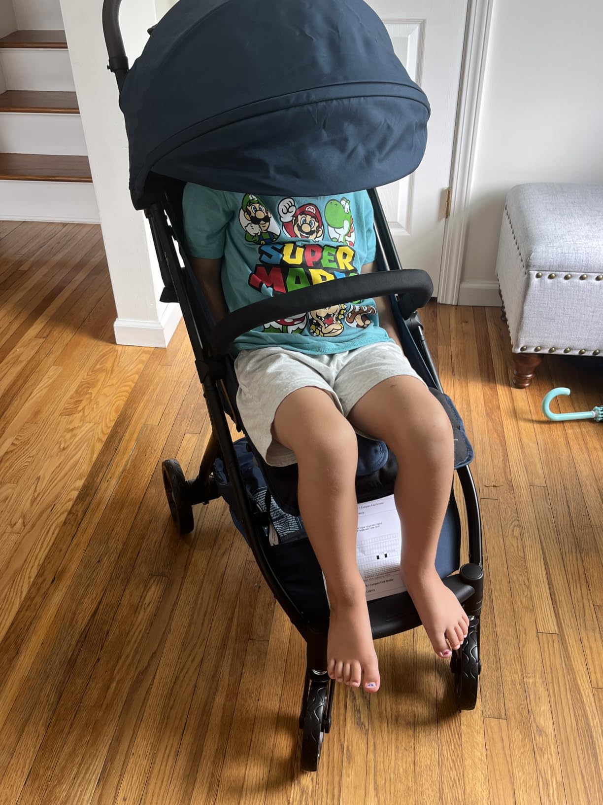 Ingenuity Universal Convenience Stroller Rain Cover, Baby Weather Shield for Rain, Wind & Snow, Fits Most Strollers with Car Seat, Vented Airflow, High Visibility, Easy Install & Storage – Clear customer photo 1