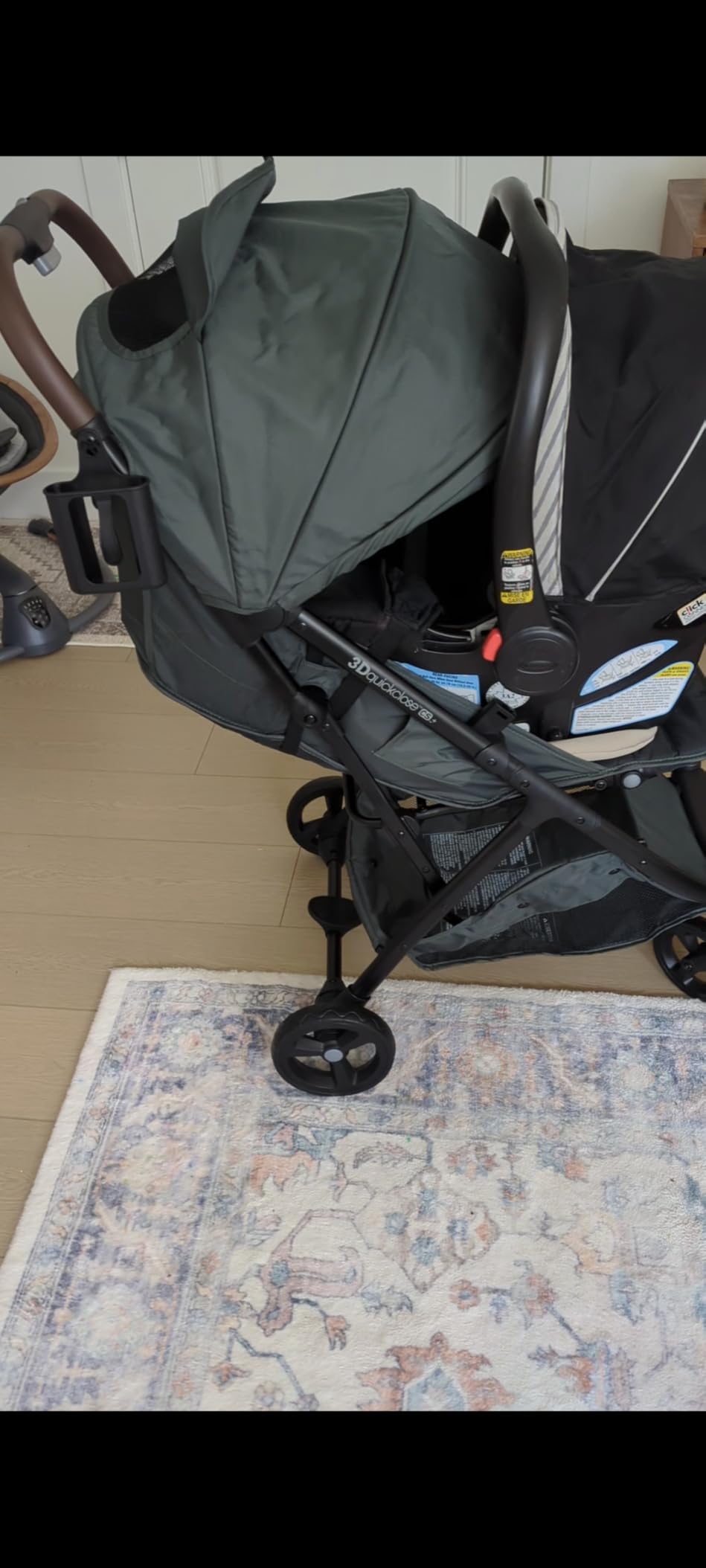 Ingenuity Universal Convenience Stroller Rain Cover, Baby Weather Shield for Rain, Wind & Snow, Fits Most Strollers with Car Seat, Vented Airflow, High Visibility, Easy Install & Storage – Clear customer photo 2