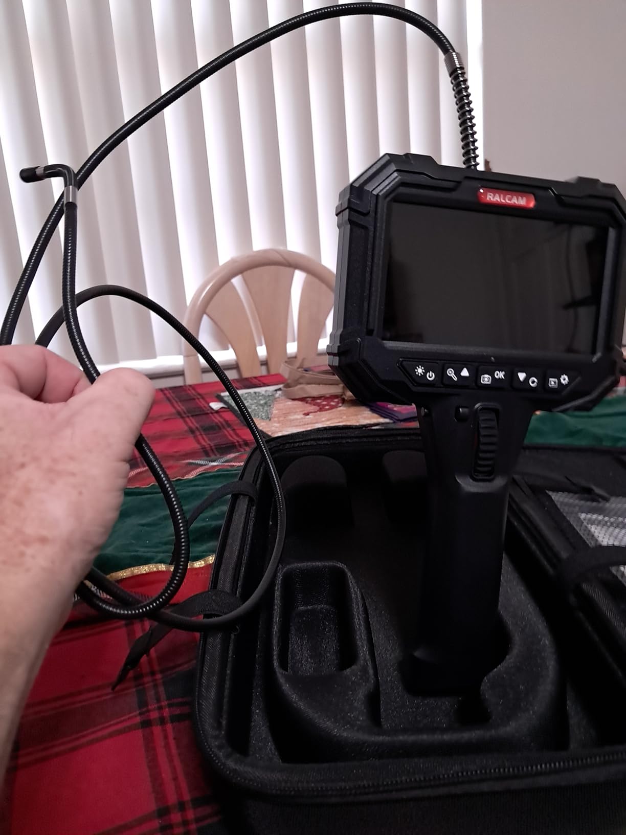 Ralcam Two-Way Articulating Borescope for Mechanic Automotive HVAC Wall customer photo 1