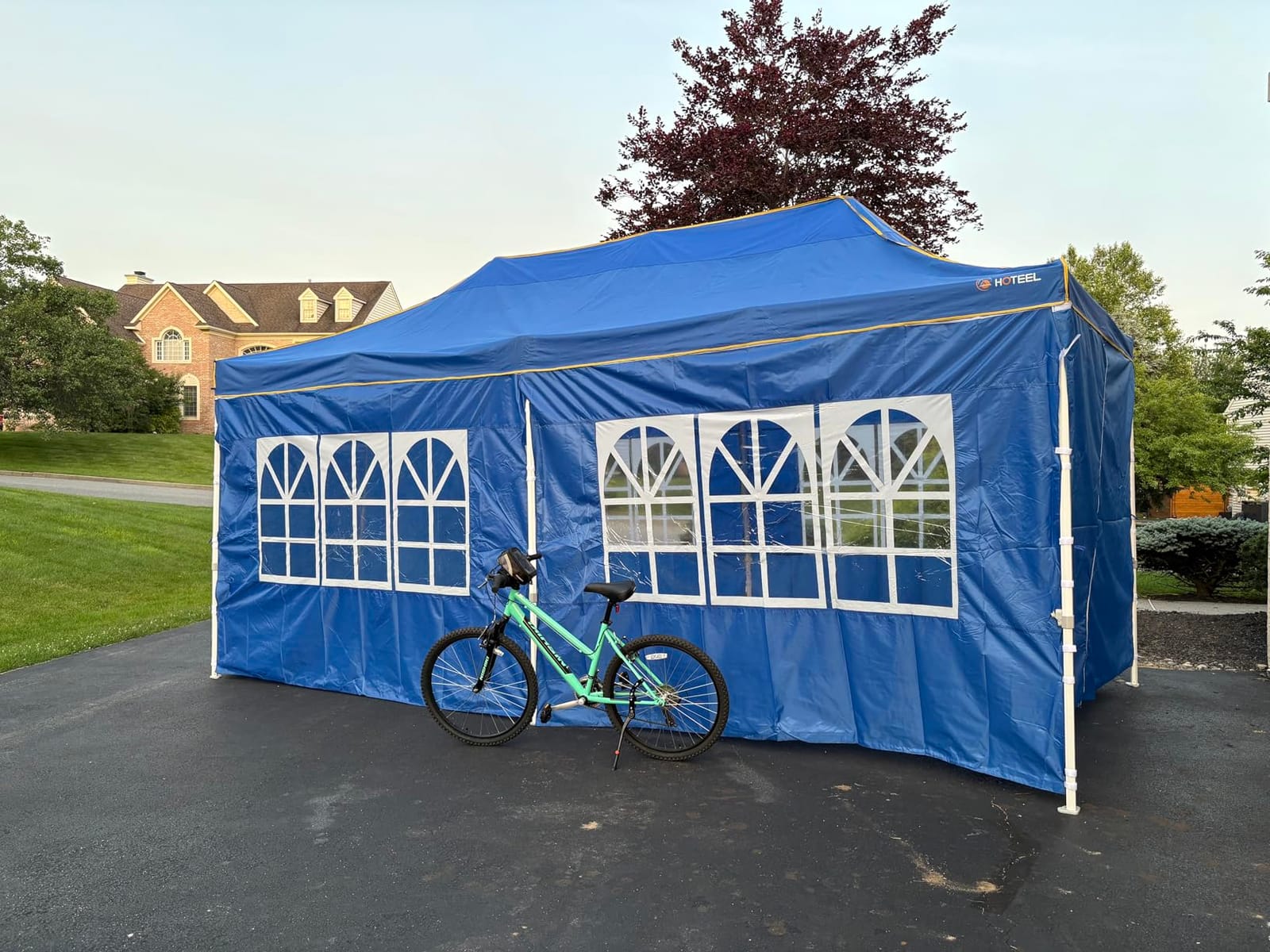 Hoteel 10x20 Heavy Duty Pop Up Canopy Tent with 6 Sidewalls, Black customer photo 2
