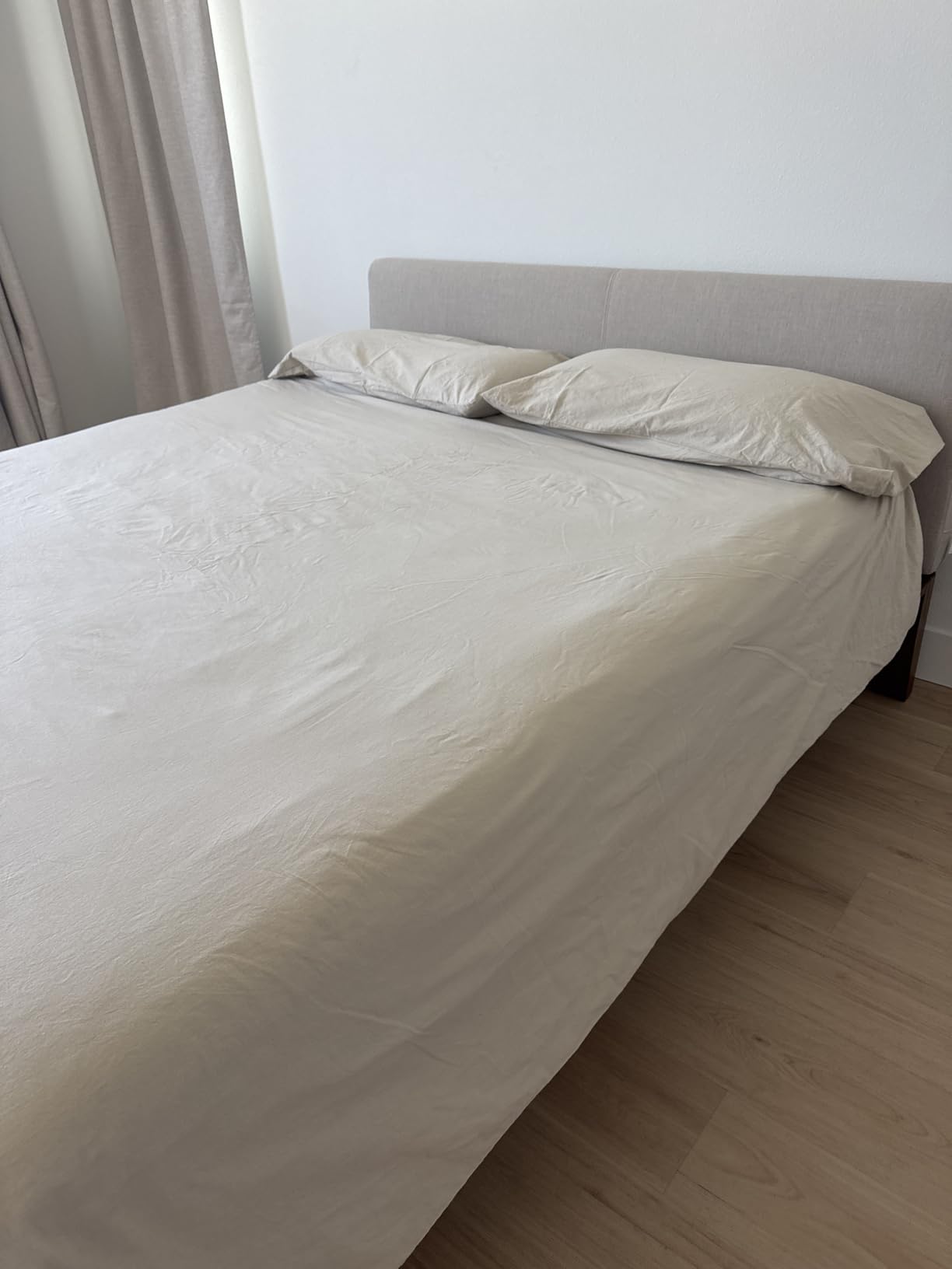 Shilucheng 100% Linen Queen Duvet Cover Set, Linen customer photo 2