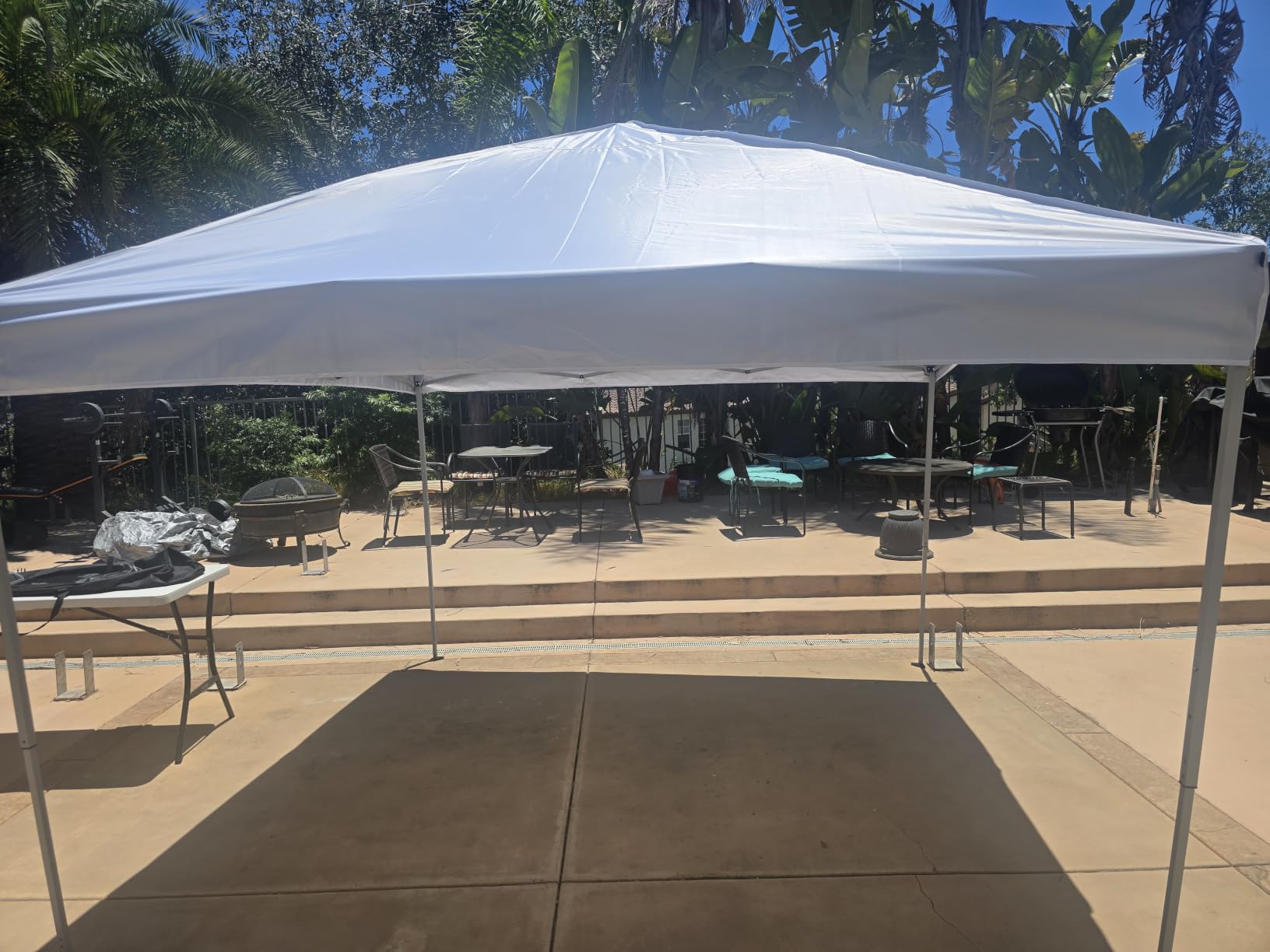 SANWAY 10x10 Pop Up Canopy Tent, One Push One Person Setup, Silver White customer photo 1