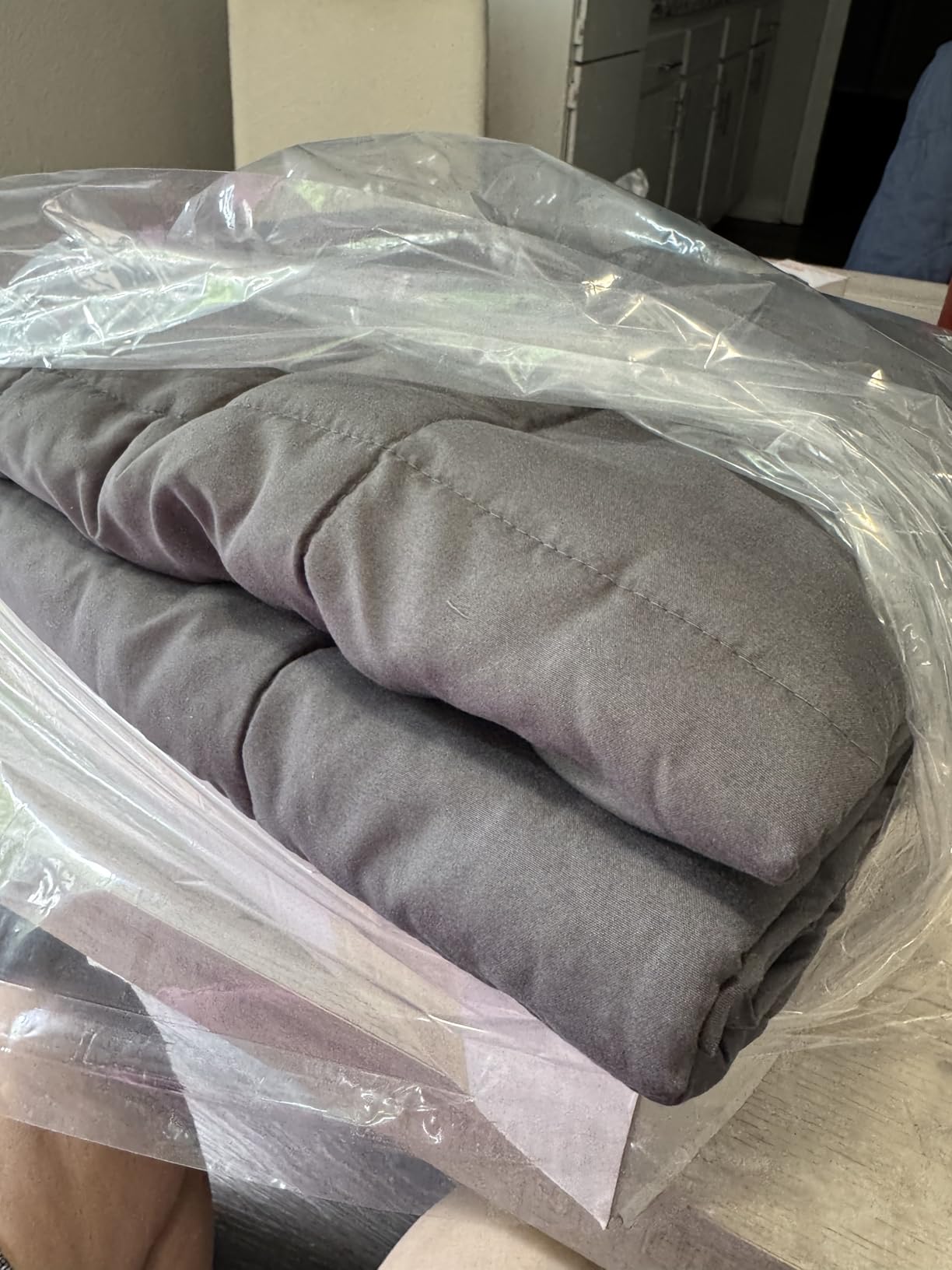Smart Queen Weighted Blanket 25lbs (78”x85”,Grey) King Size Soft Cooling Heavy Blanket for Sleeping, Breathable All Season Comfort with Premium Glass Beads,Machine Washable customer photo 1