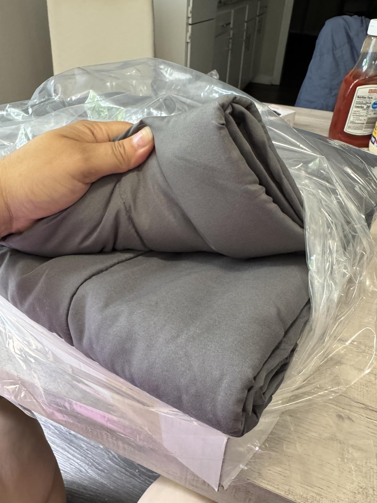 Smart Queen Weighted Blanket 25lbs (78”x85”,Grey) King Size Soft Cooling Heavy Blanket for Sleeping, Breathable All Season Comfort with Premium Glass Beads,Machine Washable customer photo 2