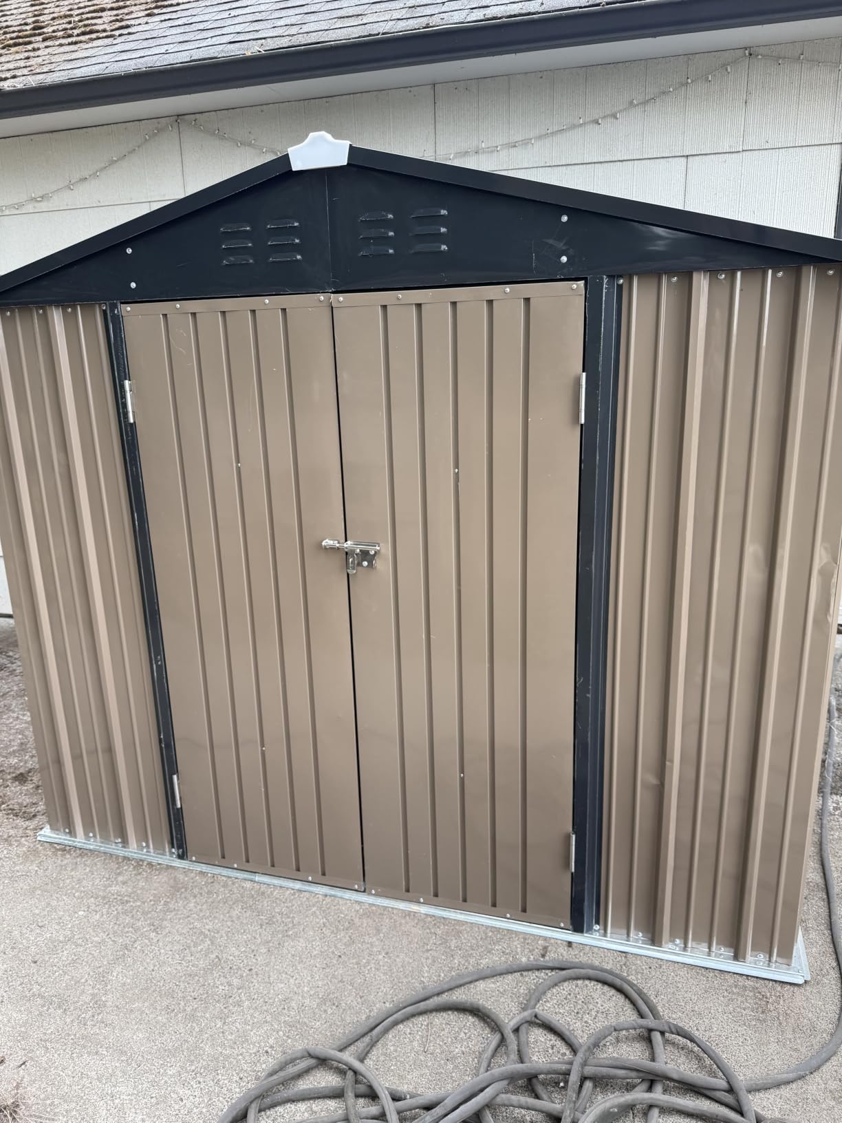 Patiowell 8x6 FT Outdoor Storage Shed with Floor Frame, Metal Garden Sheds customer photo 2