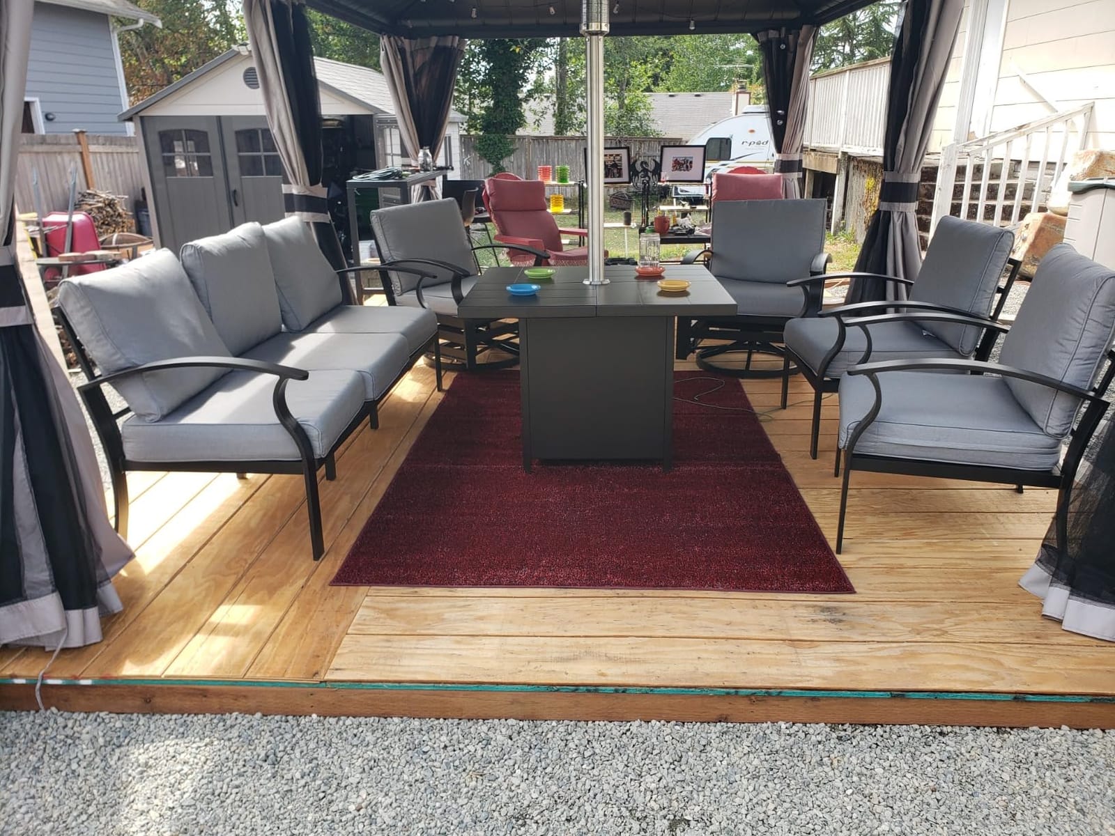 UDPATIO 10'x10' Hardtop Gazebo, Outdoor Gazebo Weather-Resistant, Grey customer photo 2