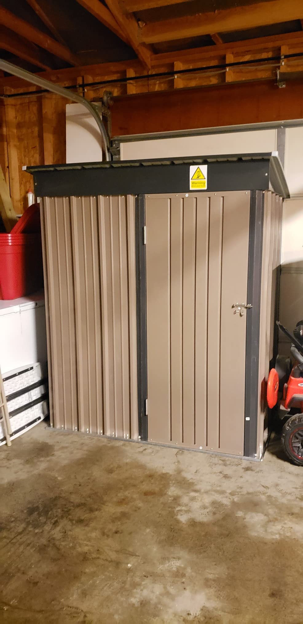 UDPATIO 67 Cu.Ft Resin Outdoor Storage Shed, Vertical Plastic Cabinet,White customer photo 2
