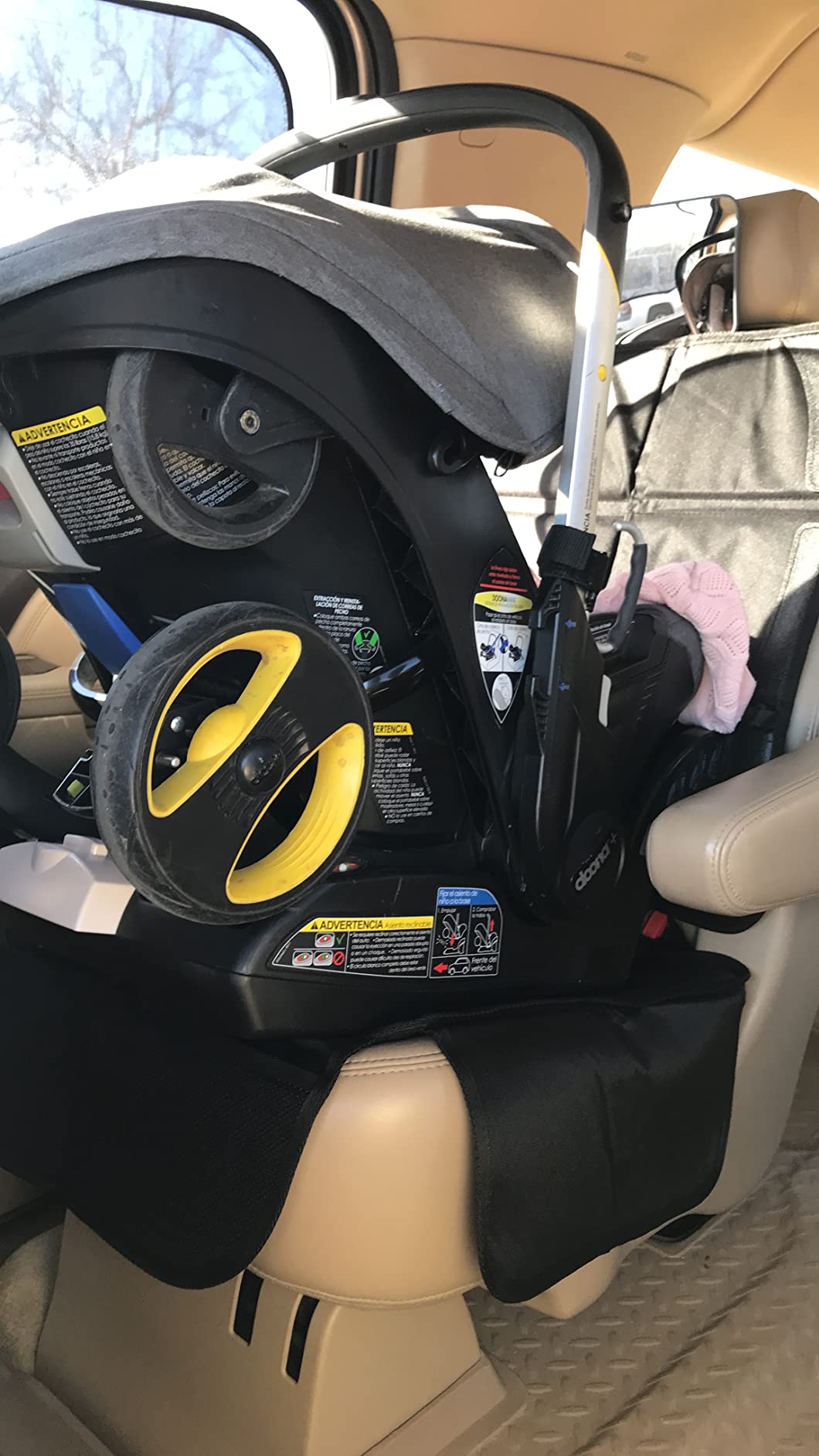 Car Seat Protector - Extra Big [ISOFIX Compatible] - Black customer photo 2