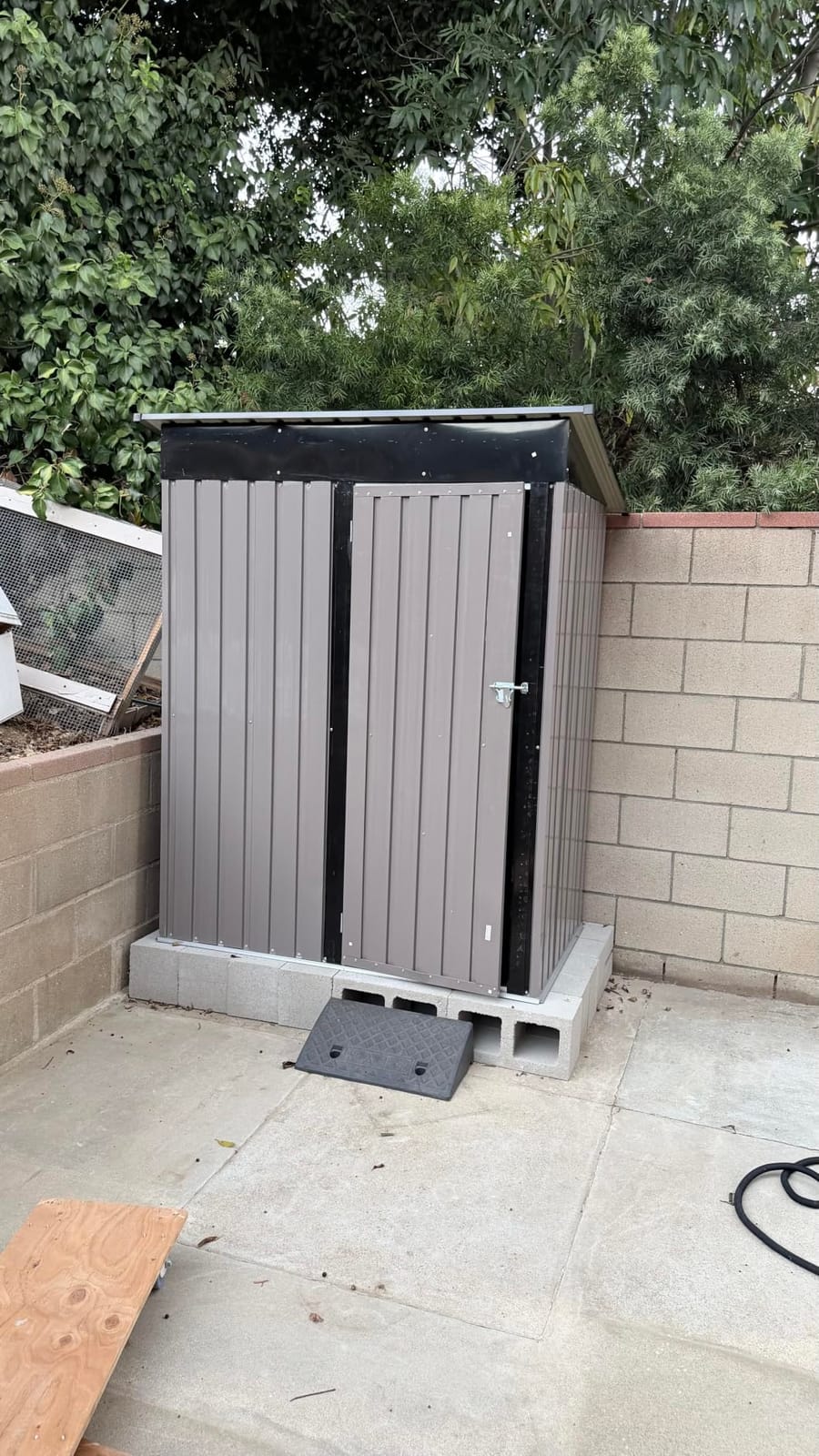 LAUSAINT HOME 8 x 10 FT Outdoor Storage Shed, Heavy Duty Galvanized Steel Storage Shed with Double Lockable Doors, Gable Roof & Air Vent for Backyard & Patio, Brown customer photo 1