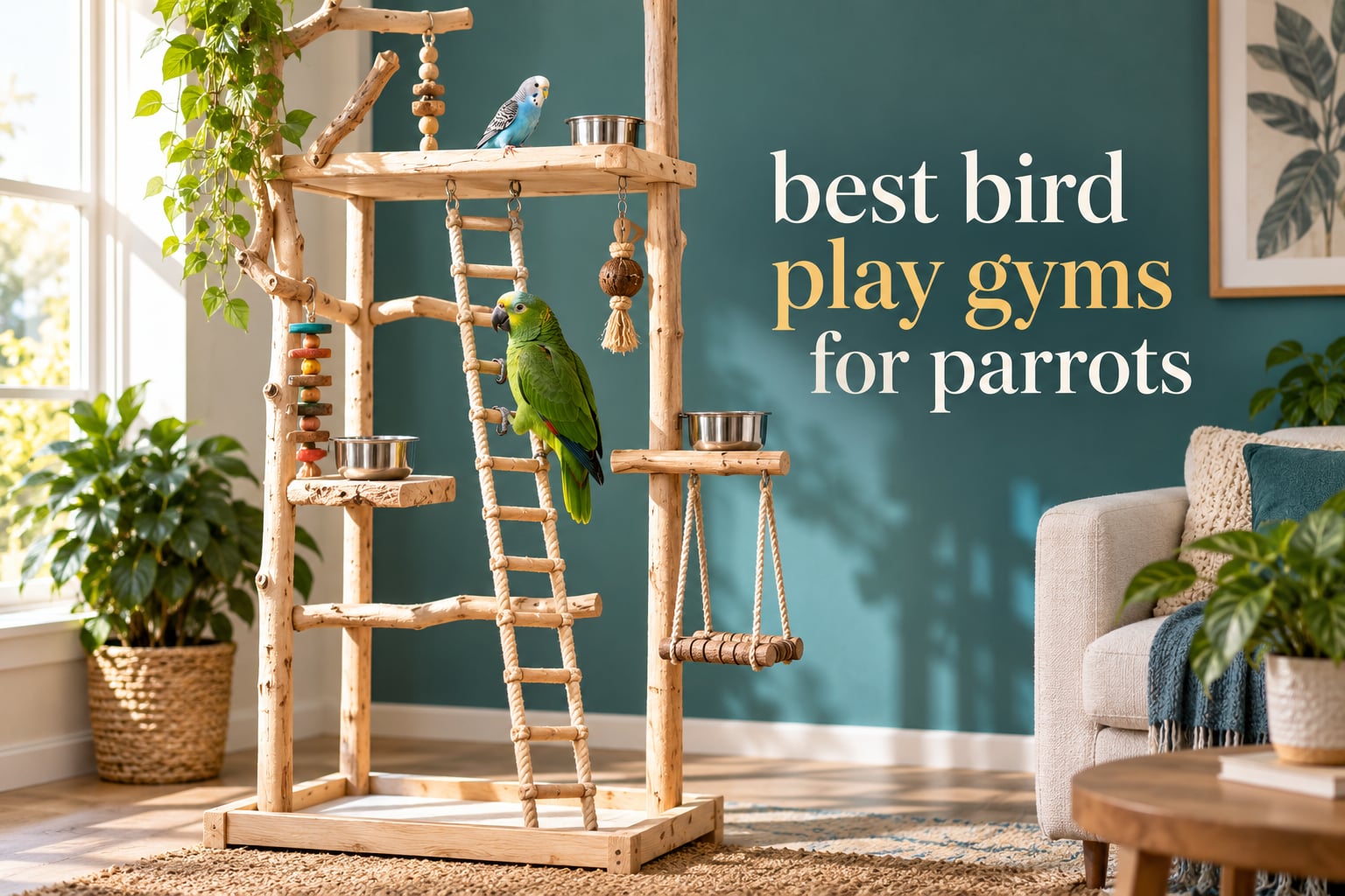 best bird play gyms for parrots