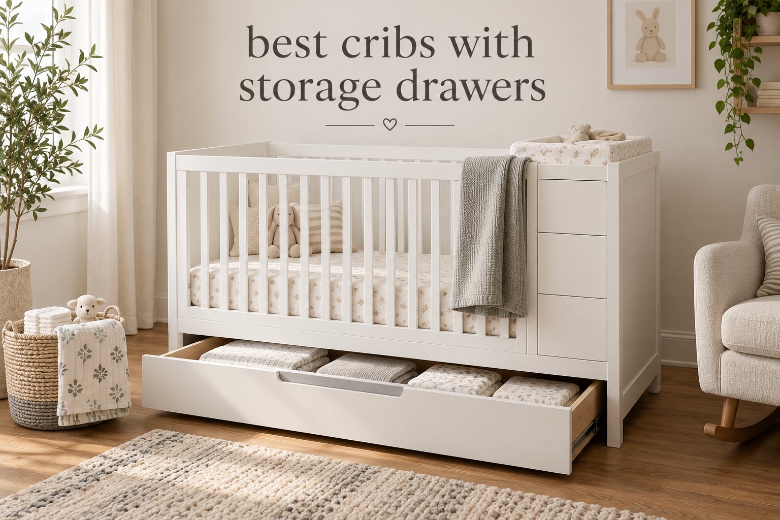 best cribs with storage drawers
