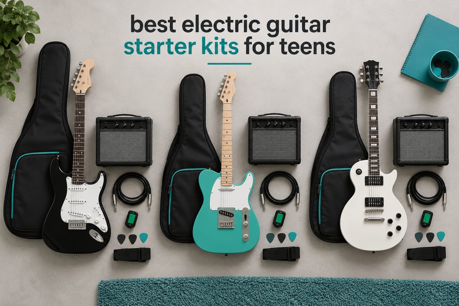 best electric guitar starter kits for teens