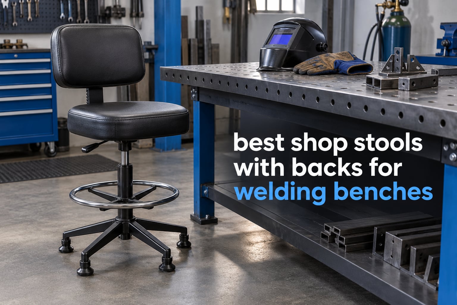 best shop stools with backs for welding benches