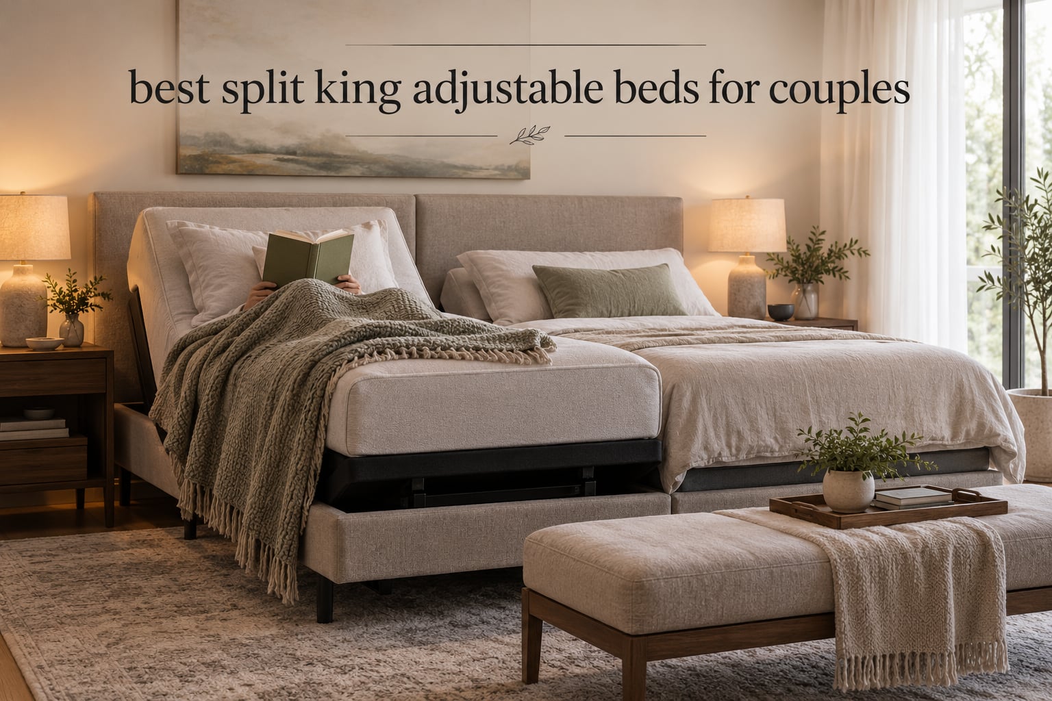 best split king adjustable beds for couples