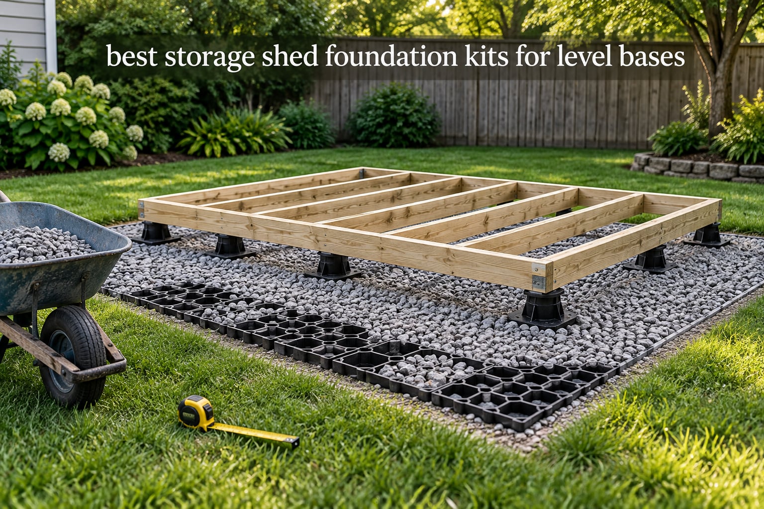 best storage shed foundation kits for level bases